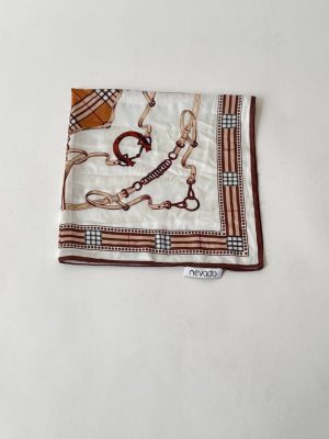 روسری مینی اسکارف نوادو طرح‌دار چندرنگ