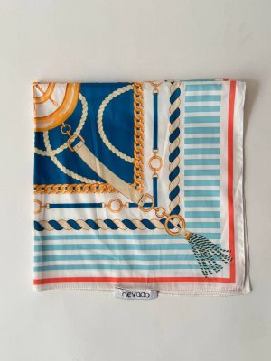 روسری مینی اسکارف نوادو طرح‌دار چندرنگ