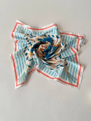 روسری مینی اسکارف نوادو طرح‌دار چندرنگ