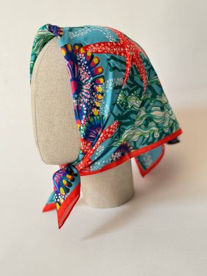 روسری مینی اسکارف نوادو طرح‌دار چندرنگ