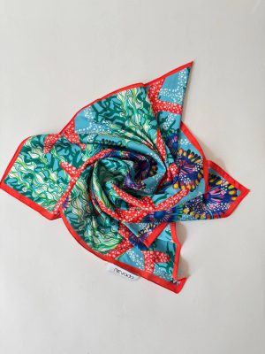 روسری مینی اسکارف نوادو طرح‌دار چندرنگ