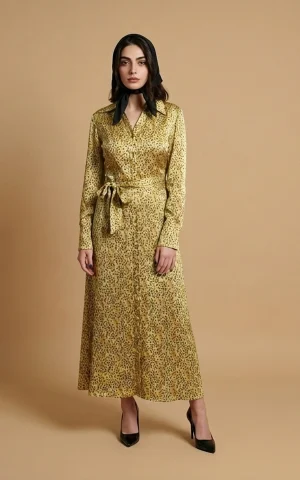 پیراهن زنانه آستین بلند ویسکوز نوادو کد 404114391839 - Image 2
