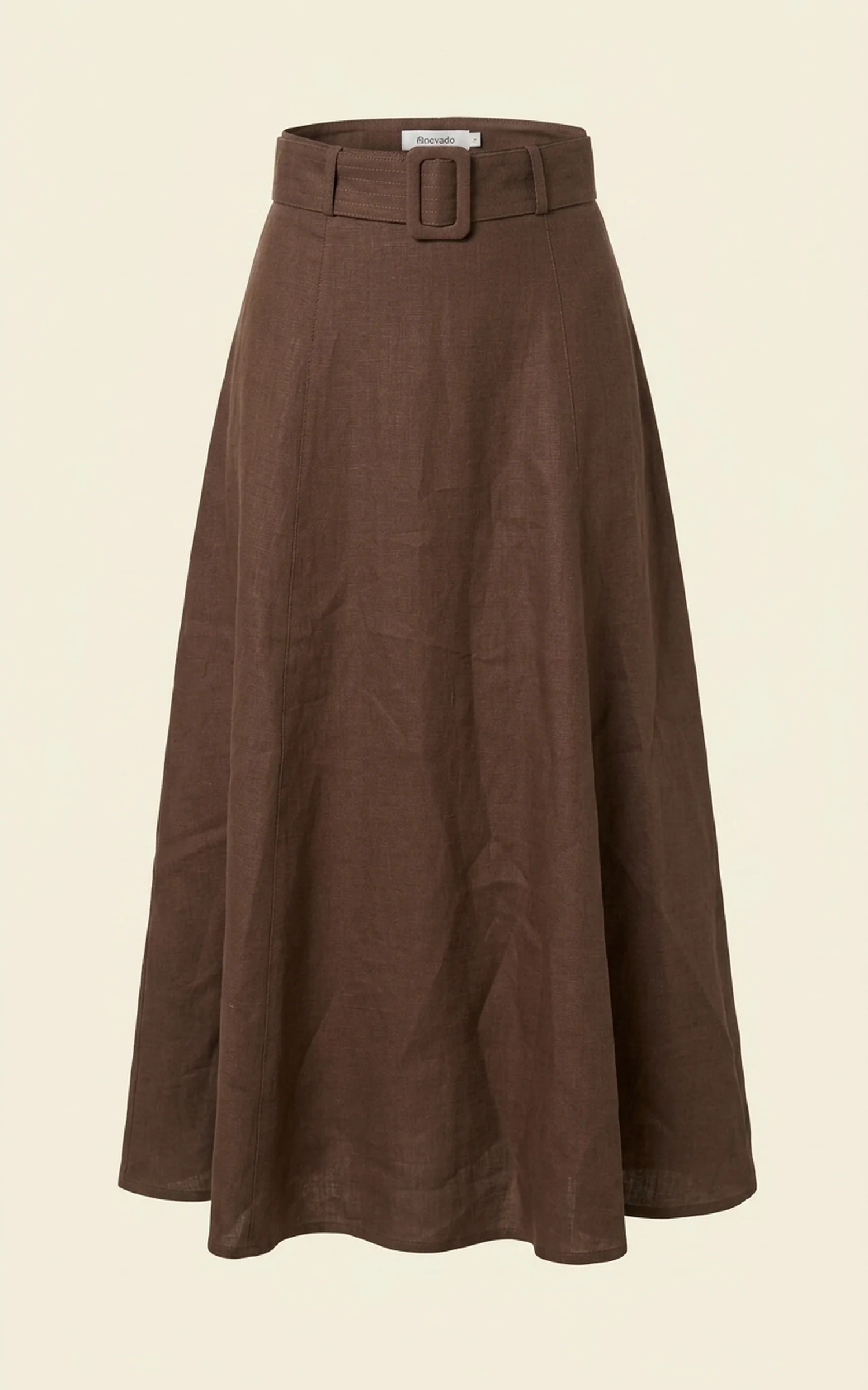 W-405015011851-out-ghost دامن زنانه کمربنددار با فرم ایلاین نوادو کد 405015011851 - Image 1