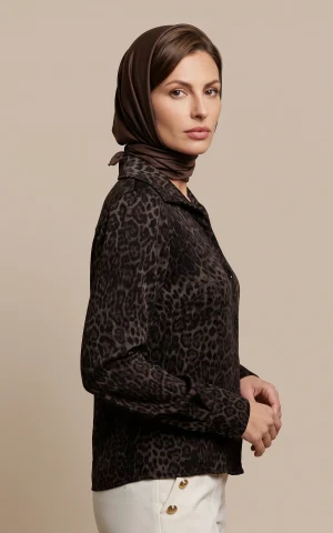 شومیز زنانه پلنگی آستین بلند nevado کد 404112451663 - Image 2