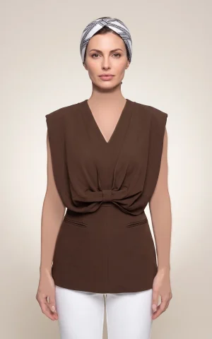 تونیک زنانه یقه هفت با پاپیون جلو nevado کد 405014251872 - Image 2