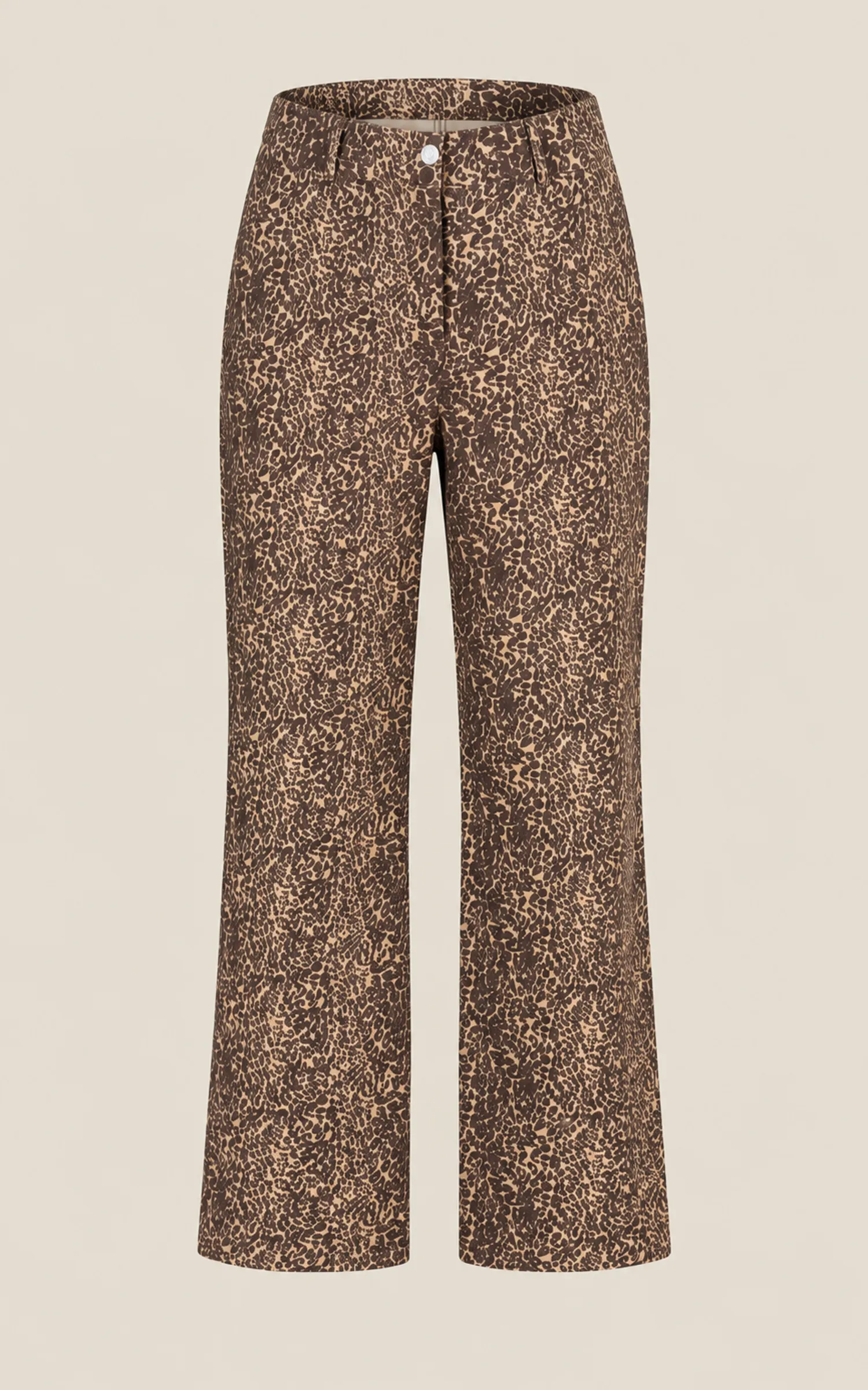 W-405023091940-out-ghost شلوار زنانه پلنگی گشاد با پلهای کمربند