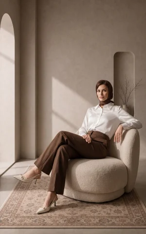 شلوار زنانه دمپا گشاد با چاک جلو nevado کد 405123142003 - تصویر 3